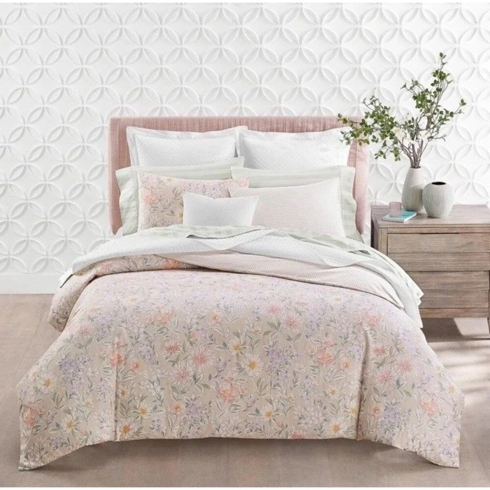 Charter Club Damask Border Garden Full/Queen Comforter + 2 Standard Shams